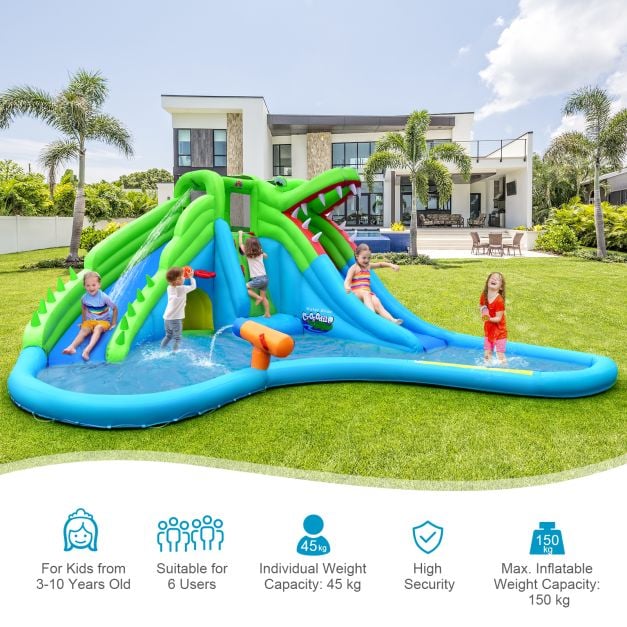 7-in-1 Giant Inflatable Bounce House with Powerful 780W Air Blower