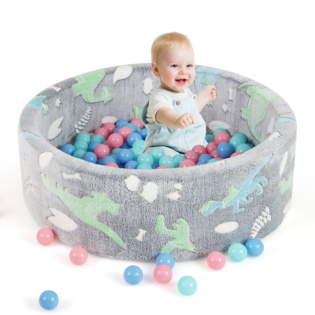 Glow Ball Pool Set with 200 Colorful Ocean Balls, Round Design