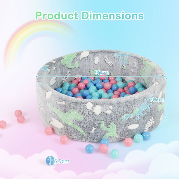 Glow Ball Pool Set with 200 Colorful Ocean Balls, Round Design
