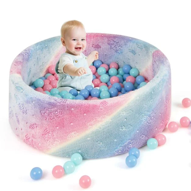 Glow Ball Pool Set with 200 Colorful Ocean Balls, Round Design