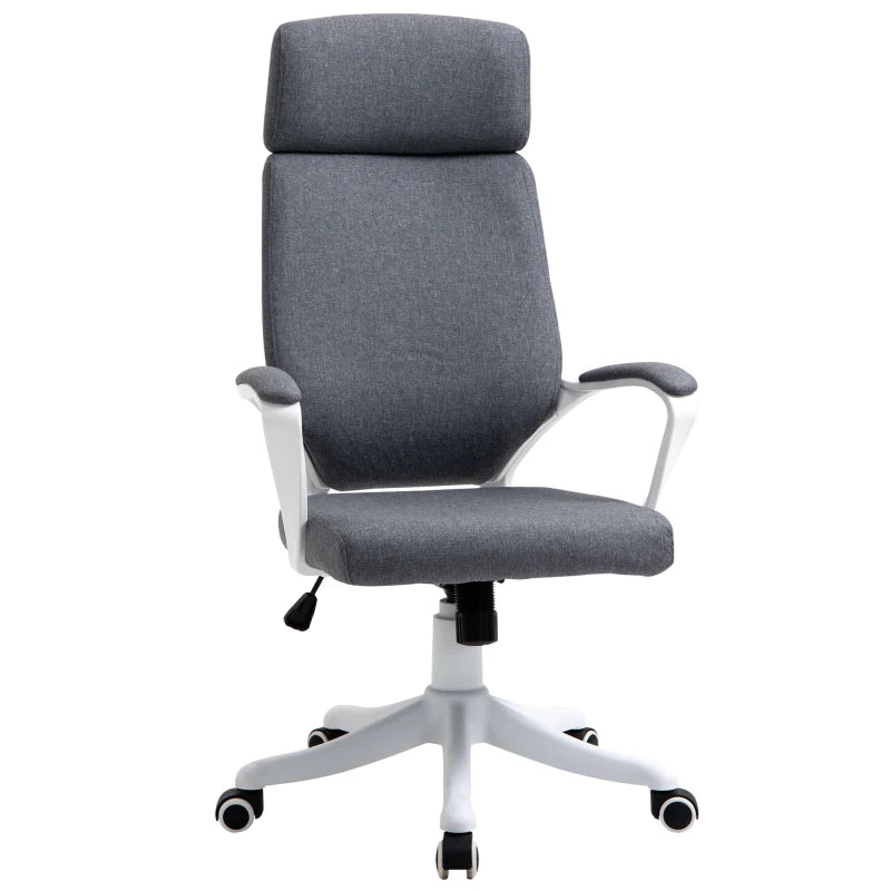 Grey Office Chair – Adjustable Height, Ergonomic Study Desk Chair