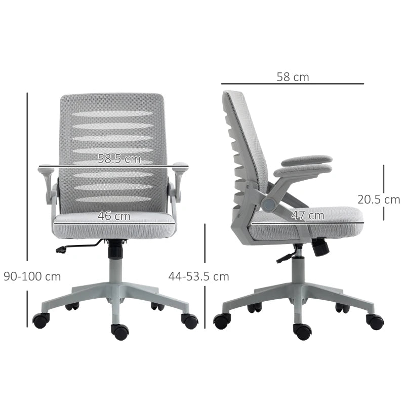 Mesh Office Chair – Adjustable Height 44-53.5cm, Grey