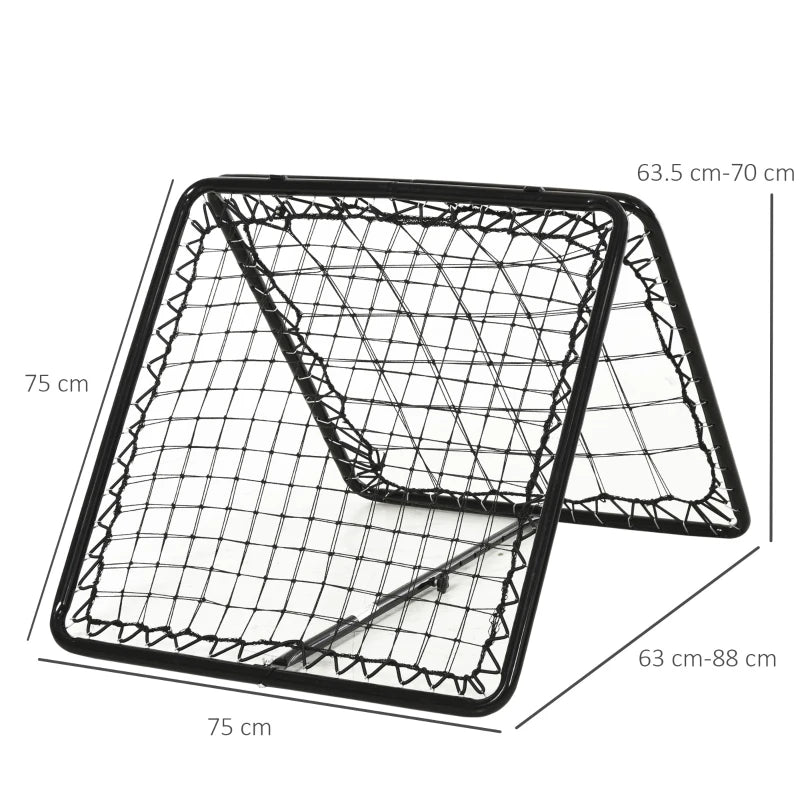 Double Sided Sports Rebounder Net – Adjustable, 75x75 cm