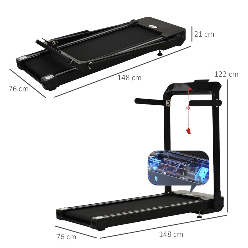 Home Gym Treadmill – 1.85HP, 12 Pre-Programs, Foldable