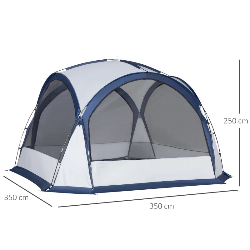 Family Dome Tent – 6-8 Person, 4 Mesh Doors, Portable with Bag