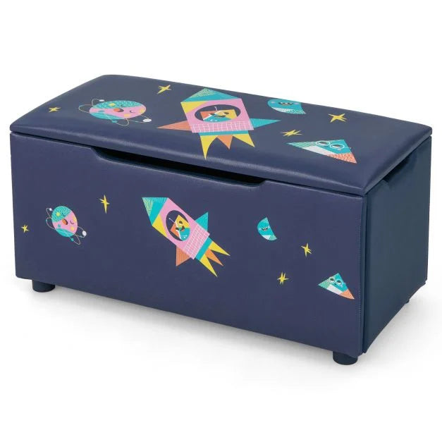 Upholstered Toy Storage Box for Kids’ Bedroom, Nursery, or Playroom