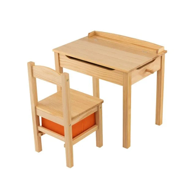 Children’s Table and Chair Set with Secret Storage and Hook