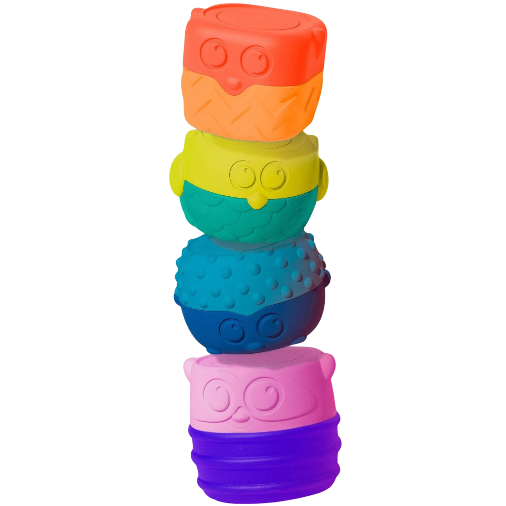 Sassy Magnetic Stackers Baby Sensory Building Toy 4 Colourful Characters