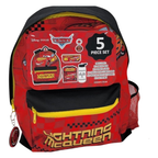 Disney Cars Lightning McQueen 5 Piece Kids School Backpack Set with Lunch Bag & Accessories
