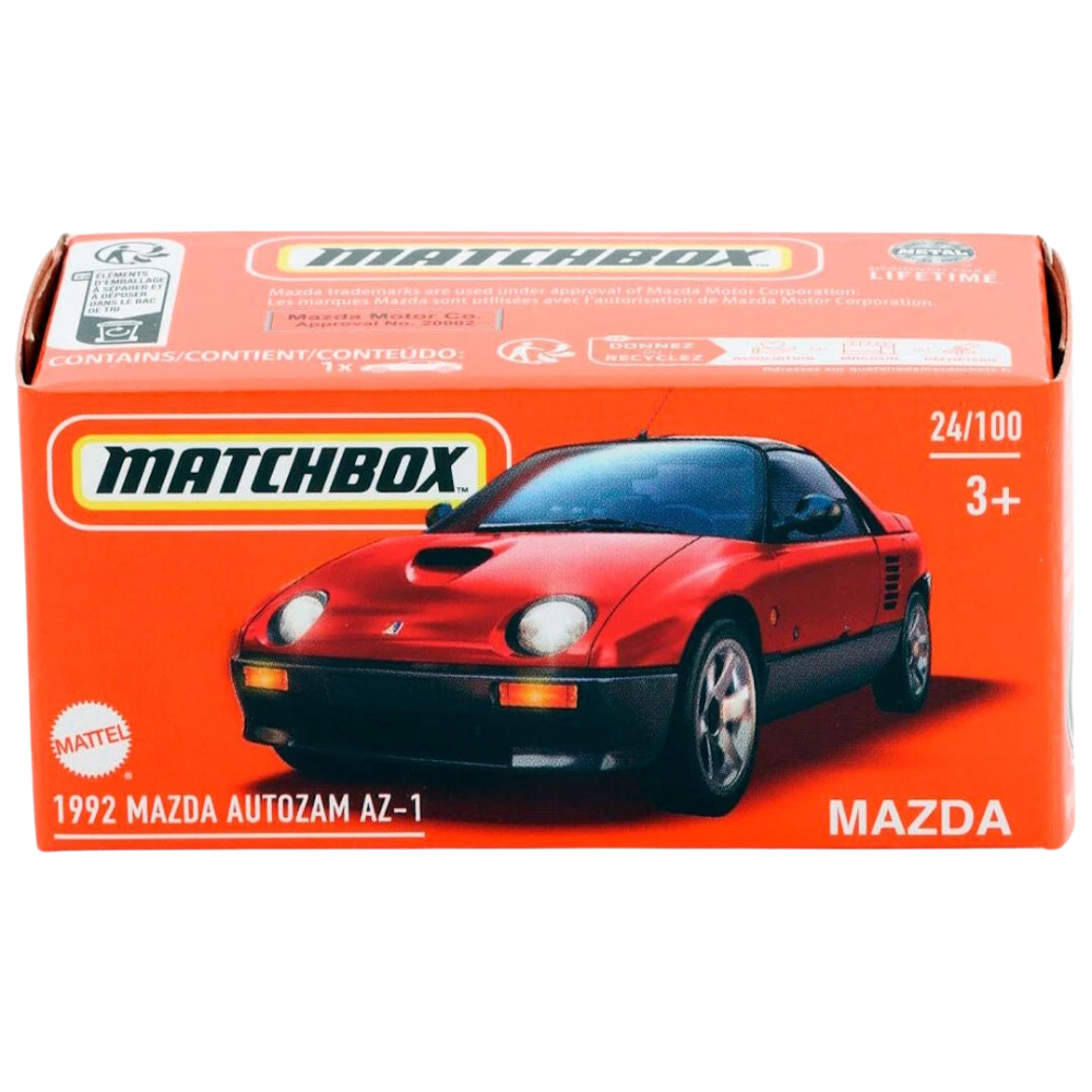 Matchbox 1:64 Diecast Model Car 1992 Mazda Autozam AZ-1 Gullwing Doors