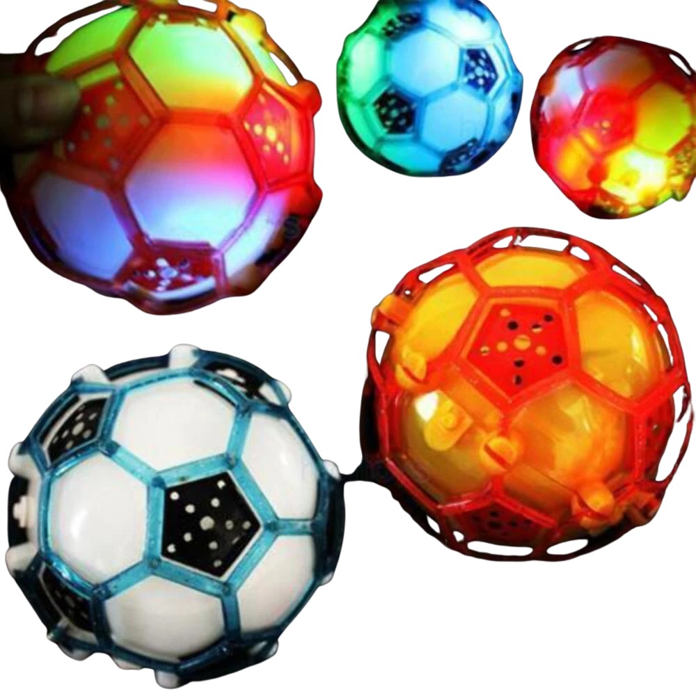 2x Jumping Joggle Bopper Light Up Bouncing Vibrating Fusion Ball Toy