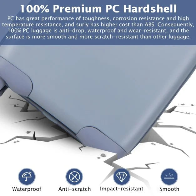 Durable Hardside Spinner Luggage with TSA Lock and Telescopic Handle