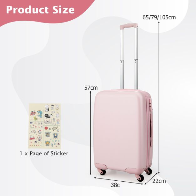 Durable Hardside Spinner Luggage with TSA Lock and Telescopic Handle