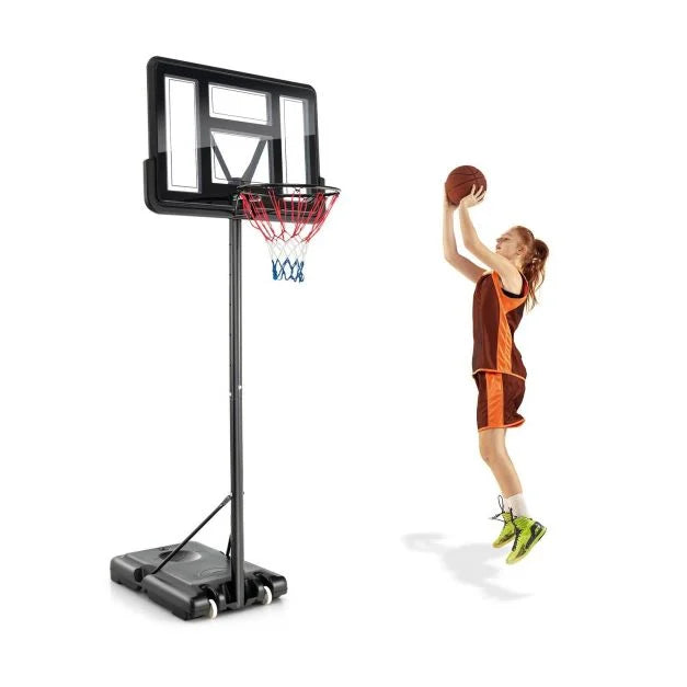 135–305cm Height-Adjustable Basketball Hoop Set with 2 Nets