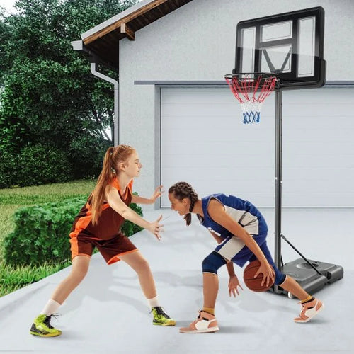 135–305cm Height-Adjustable Basketball Hoop Set with 2 Nets