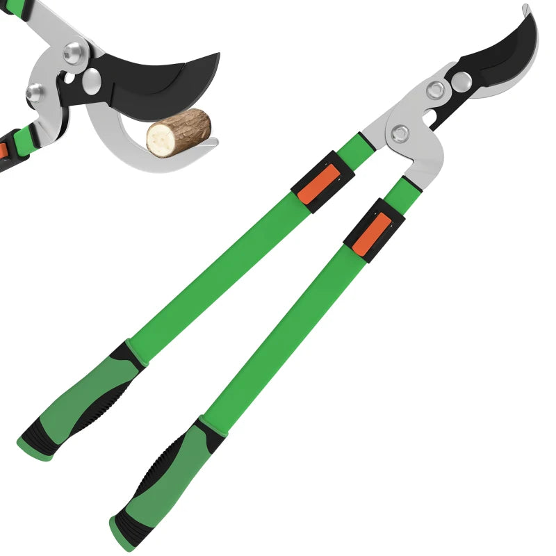 Durable Telescopic Garden Loppers with Steel Blade and Adjustable Handles, 64.5-90cm