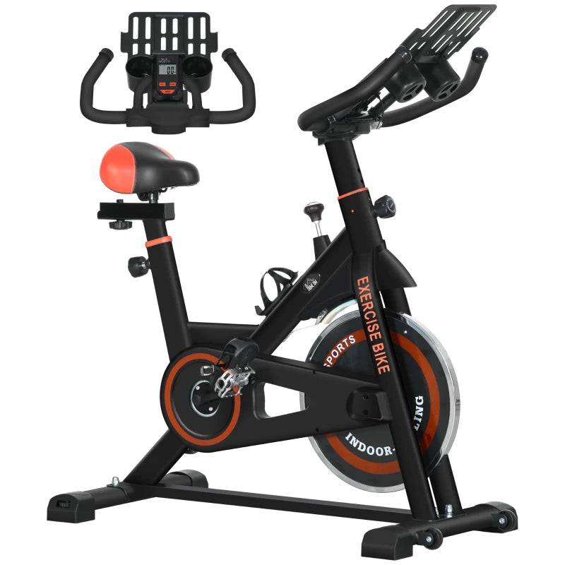 Black Stationary Bike – 8kg Flywheel, Adjustable Seat & Handle