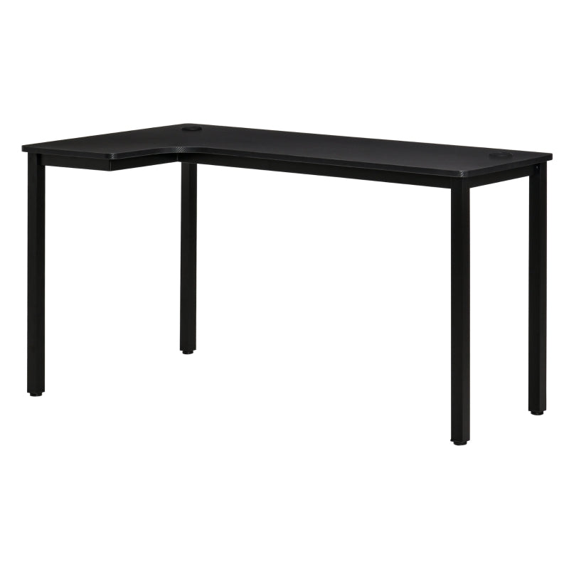 Corner Gaming Desk - L-Shaped Black Workstation