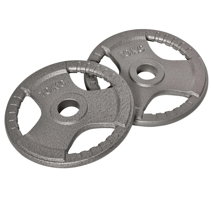 Cast Iron Dumbbell Plates 10kg Each – Set of 2 for 2” Bars