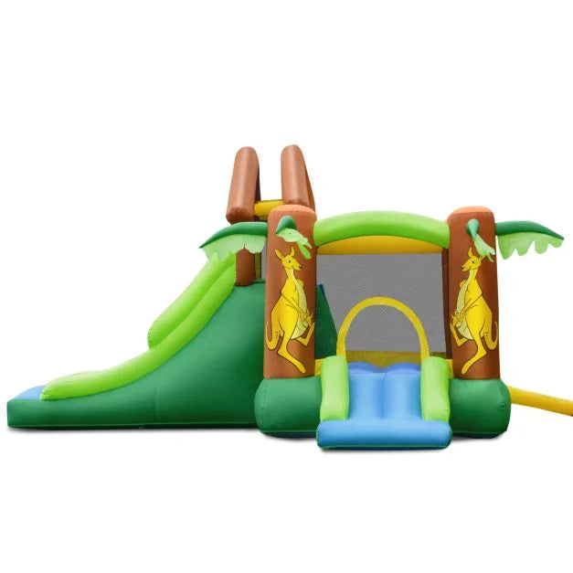 Bounce House Inflatable with Slide, Climbing Wall & Air Blower