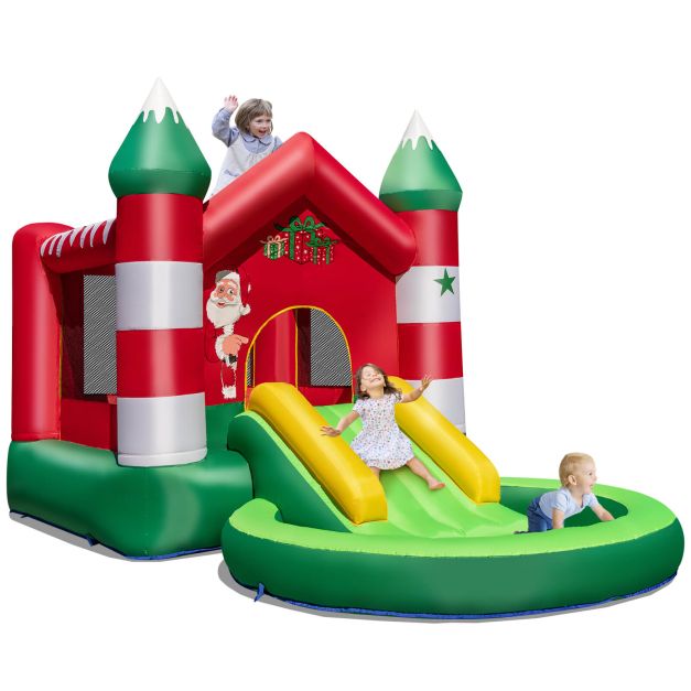 Holiday Inflatable Bouncy Castle with Ball Pit – Blower Not Included