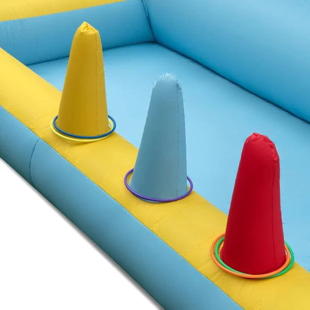 Inflatable Bounce House with Slide & Tunnel for Kids – No Blower