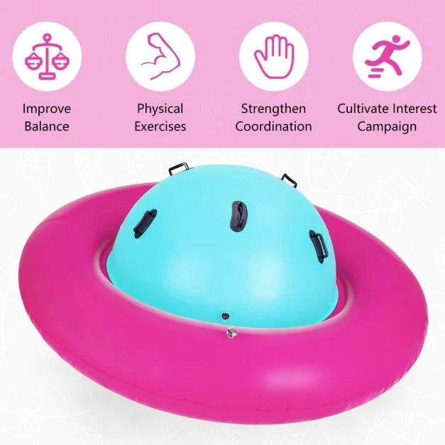 Inflatable Rocker Bouncer Dome with 6 Handles for Children’s Fun