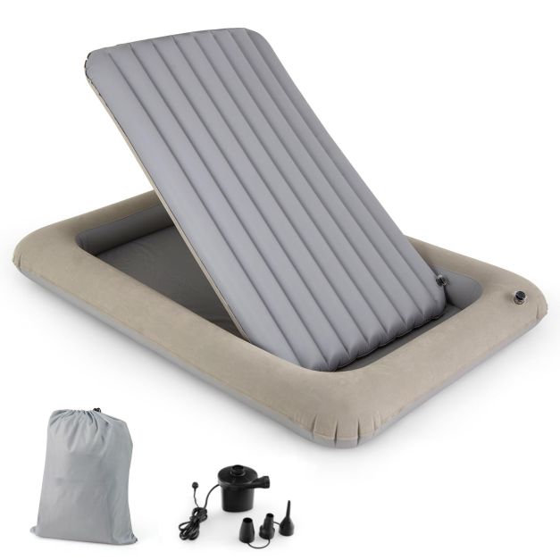 Inflatable Kids Travel Bed with Electric Pump & Safety Bed Rails