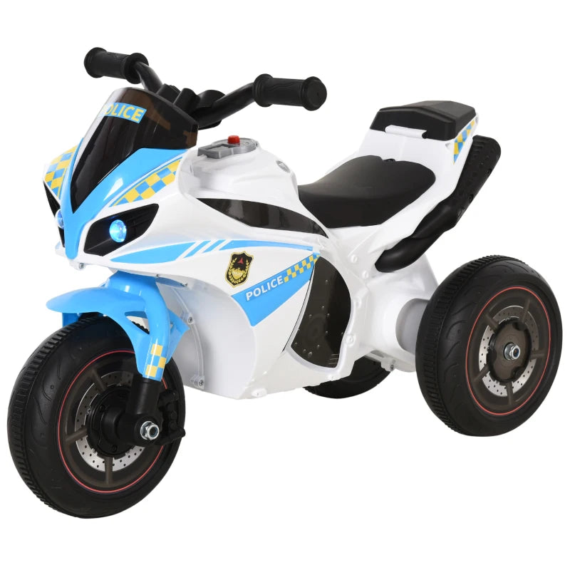 Police Ride-On 3-Wheel Bike for Toddlers with Music, Lights, Safe Seat & Handlebars