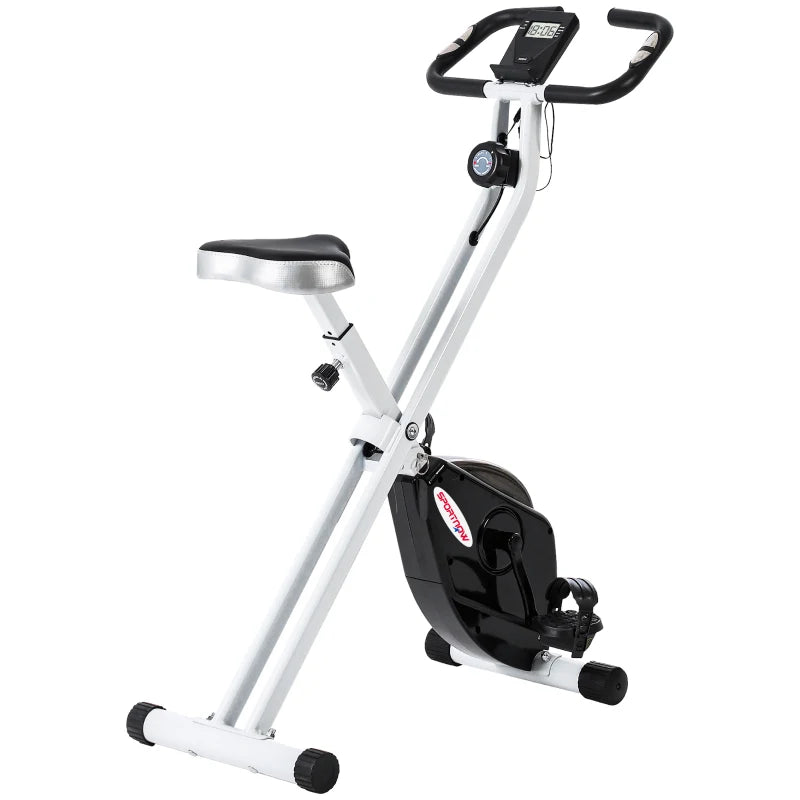 Foldable Magnetic Resistance Bike – Black & White