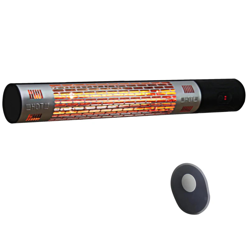 Infrared Electric Heater for Patio – 1500W Wall Mount with Remote, Outdoor Safe