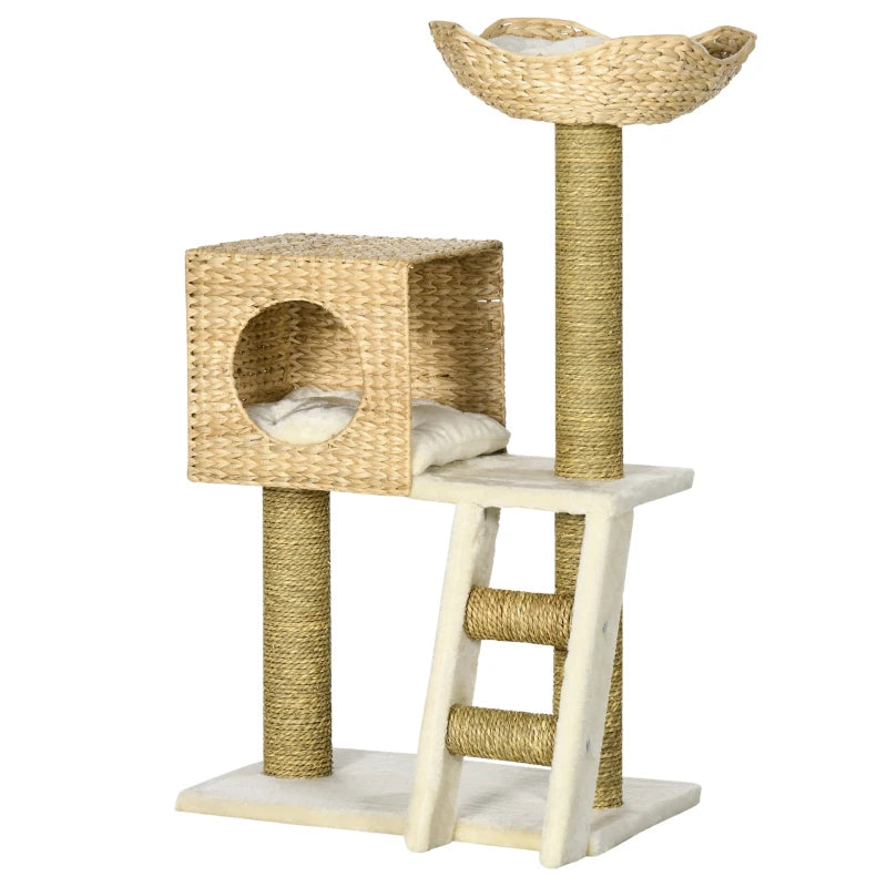 Cat Tree with Scratching Posts, Cozy Bed & House