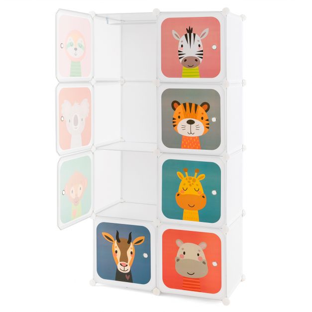 8/12-Cube Children’s Wardrobe with Hanging Section for Clothes