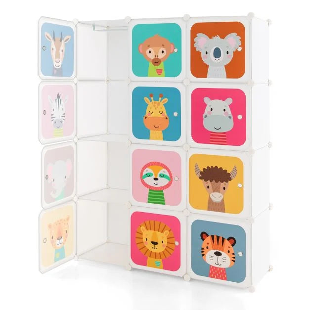 8/12-Cube Children’s Wardrobe with Hanging Section for Clothes