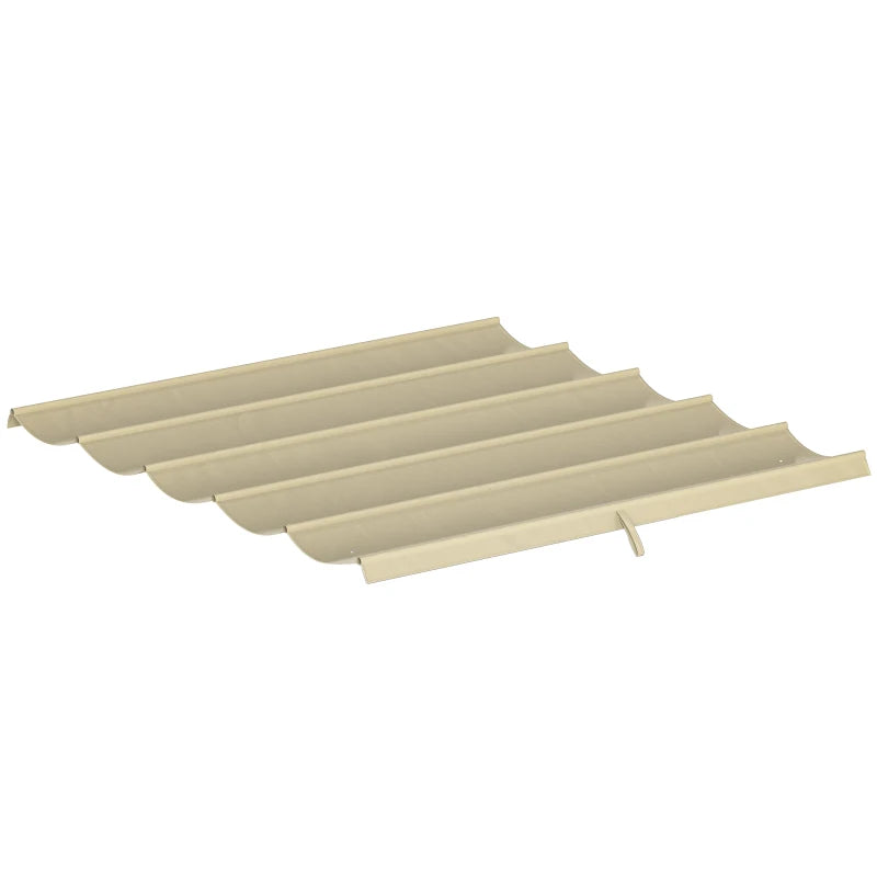 Beige Retractable Pergola Roof Cover Replacement Canopy Fabric for 3x3m Frame, 2.55x2.5m