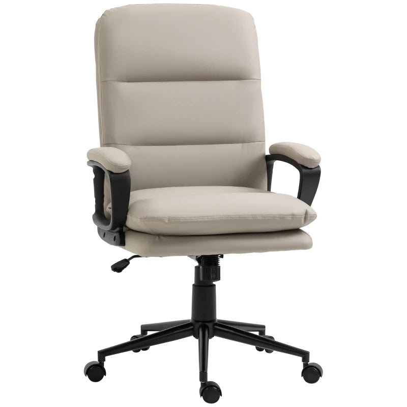 PU Leather Office Chair with Adjustable Height & Wheels