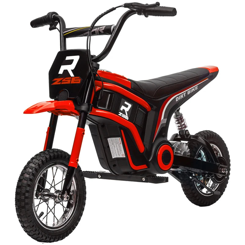 24V Electric Motorbike for Kids, 18km/h, Twist Grip Throttle, Red, Extended Range