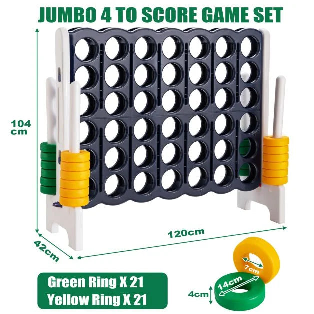 42-Ring Jumbo 4-to-Score Giant Game Set with Quick-Release Slider