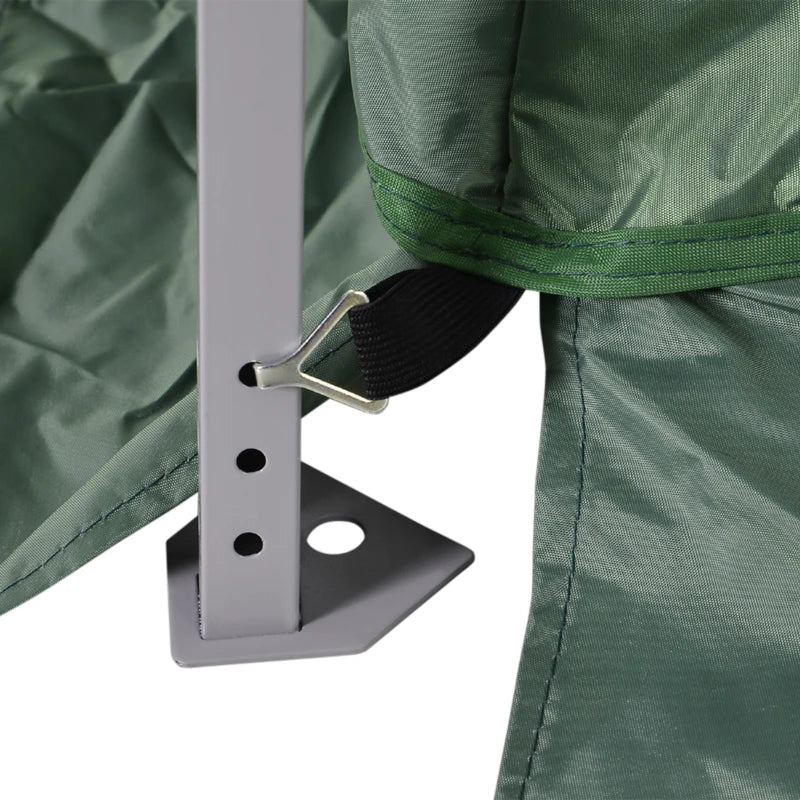 Pop-Up Garden Gazebo Canopy Tent with Mesh Sidewalls & Folding Frame, Green, 3.5x3.5m