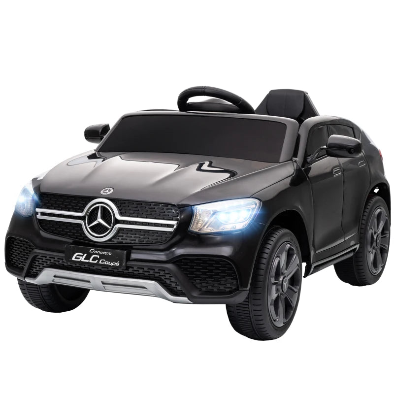 Licensed Mercedes GLC Kids Ride-On Car with Remote, MP3 Player, LED Lights, Black
