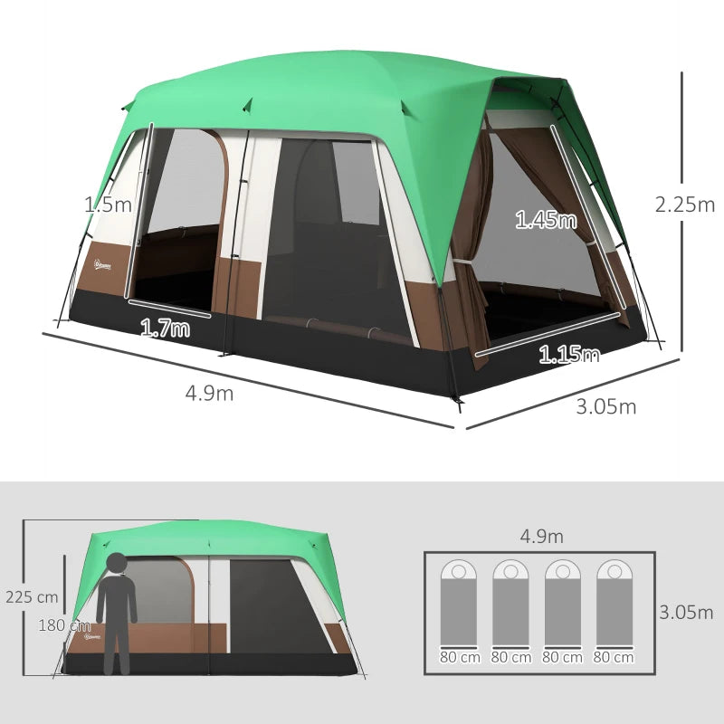 6-Person Tent – Portable Camping Tent with Rainfly & Accessories
