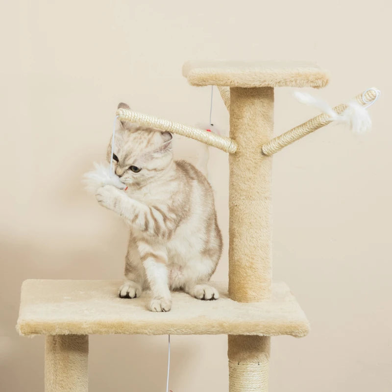 Multi-Level Cat Tree with Scratching Post & House