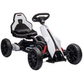 Electric Go-Kart for Kids – 12V White Ride-On Car with Forward/Reverse, Ages 3–8