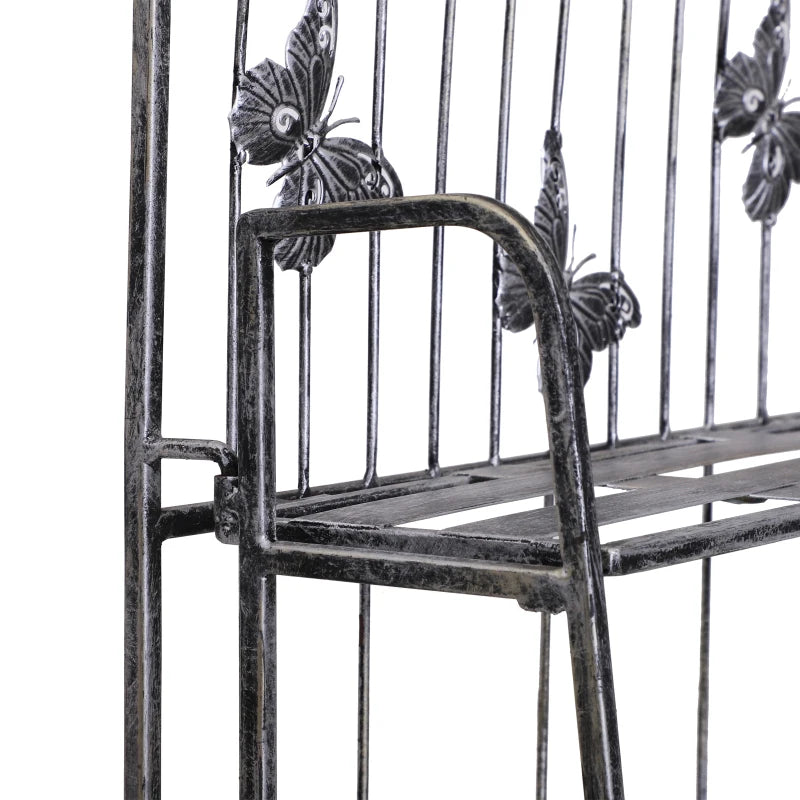 Stylish 3-Tier Metal Plant Stand for Indoor & Outdoor Flower Display Rack, 44 x 25 x 96 cm