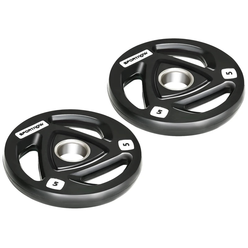 Olympic Weight Plates 2-Pack – 5kg Tri-Grip, Gym & Home Use