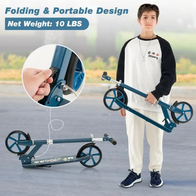 Kick Scooter with Adjustable Height for Teens and Adults
