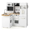 Kids Wooden Play Kitchen with Range Hood – Kid’s Corner Playset
