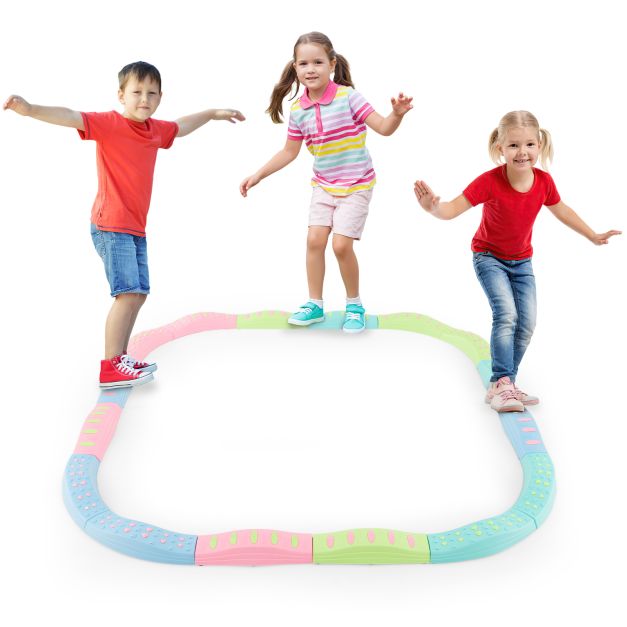 Children’s Balance Beams – 20 Stepping Stones with Bottom Mats