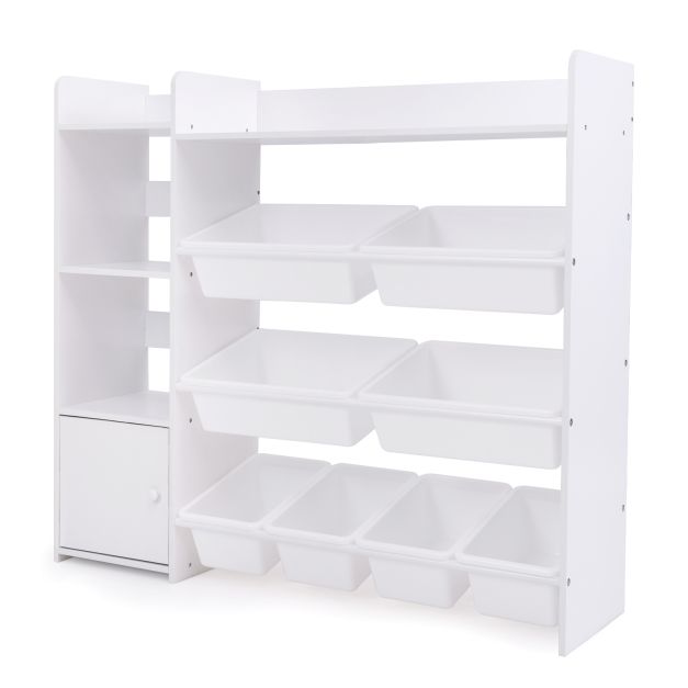 Kids Storage Organizer with Bookshelf, Boxes, and Open Shelves