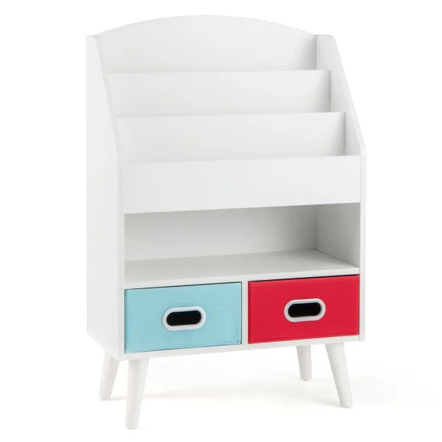 Wooden Book Display Rack for Kids – Space-Saving 3-Tier Bookshelf